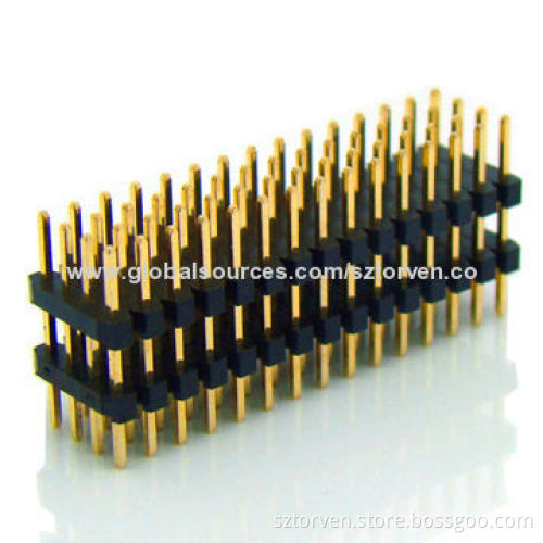 Pin Header, 2.0mm Pitch, Four-row, Straight DIP Type with Stackable Insulators
